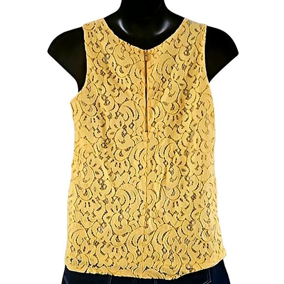 Charter Club Women's Plus Size Sleeveless Lace Blouse - Yellow - 0X - Picture 7 of 7